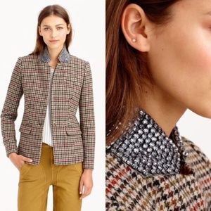 J. Crew Regent blazer with rhinestone collar Sz 10